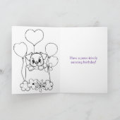 Carte Chien coquelicot avec Cupcake Coloriage Page Anniv (Intérieur)