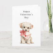 Carte Chien Crème Douce Saint-Valentin (Devant)
