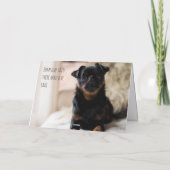 Carte Chien customisé maman mignonne chiot drôle photo A (Dos)