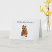 Carte Chien Dachshund Chien Wiener Chiens Amoureux Pense (Fleur jaune)