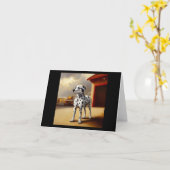 Carte Chien dalmate (Fleur jaune)