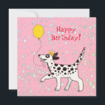 Carte Chien dalmate souhaite un joyeux anniversaire<br><div class="desc">Dalmatie spoty doggy vous souhaite un joyeux anniversaire</div>