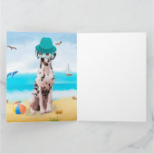 Carte Chien Dalmation sur la plage (Intérieur)