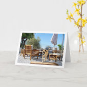 Carte Chien dans le jardin (Fleur jaune)