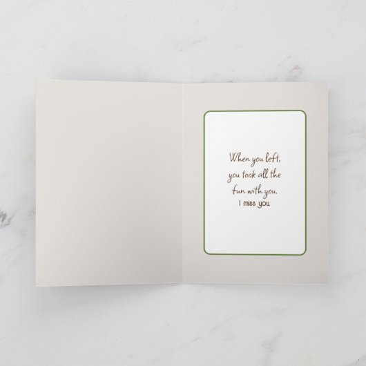 Carte Chien Dans Les Rideaux Pour Vous Manquer (Intérieur)