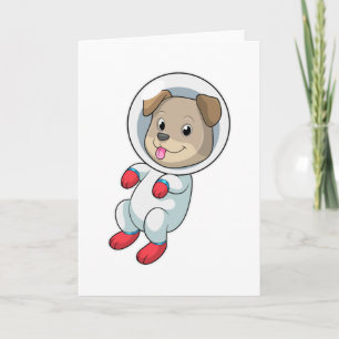 Carte Chien dans l'espace en costume