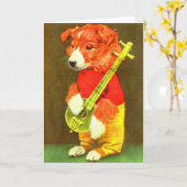 Carte Chien de Banjo (Fleur jaune)