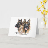 Carte Chien de berger allemand (Fleur jaune)
