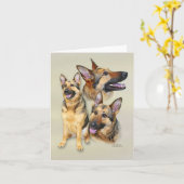 Carte Chien de berger allemand (Fleur jaune)