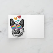 Carte Chien de berger allemand avec la Saint-Valentin co (Intérieur)