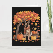 Carte Chien de berger allemand d'automne écharpe Citroui (Devant)