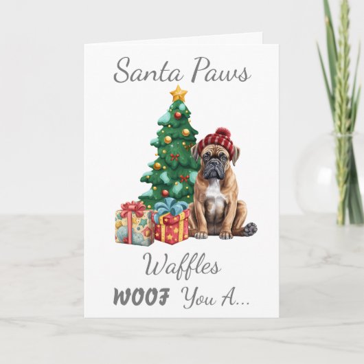 Carte Chien de boîte de Noël personnalisable Chien (Devant)