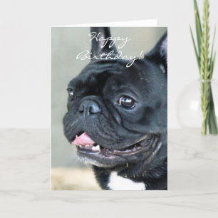 Carte Chien de bouledogue français d'anniversaire