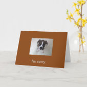 Carte Chien de boxe, je suis désolé. (Fleur jaune)