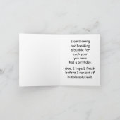 Carte Chien de bulle d'anniversaire (Intérieur)