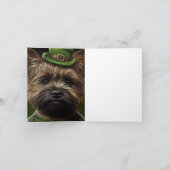 Carte Chien de Cairn Terrier en Robe de la Saint Patrick (Intérieur)
