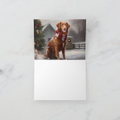 Carte Chien de canard de la Nouvelle-Écosse en Noël de n (Intérieur)
