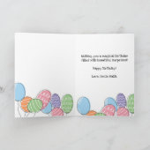 Carte Chien de caniche blanc Joyeux anniversaire (Intérieur)