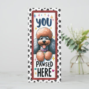Carte Chien de caniche mignon