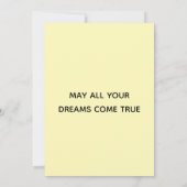 Carte Chien de caniche | Plat d'anniversaire rose et jau (Dos)