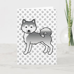 Carte Chien de caricature mince de Malamute en Alaska
