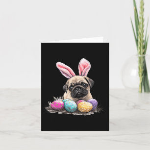 Carte Chien de Carlin de Pâques de Pâques Chien de Carli