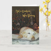 Carte Chien de chambre de carte, Pas une créature était  (Fleur jaune)