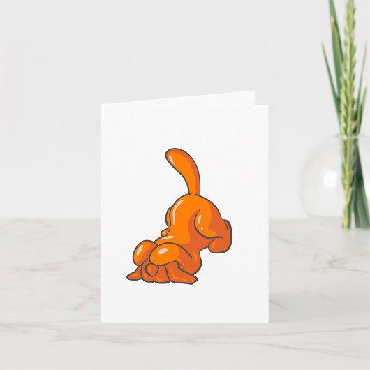 Carte Chien de chasse orange