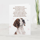 Carte Chien de chasse Pointer Sympathie (Devant)