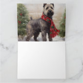 Carte Chien de Chesapeake à Noël de neige (Intérieur)