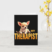 Carte Chien de Chihuahua Thérast Mon Puppy Chi Chichi Dr (Fleur jaune)