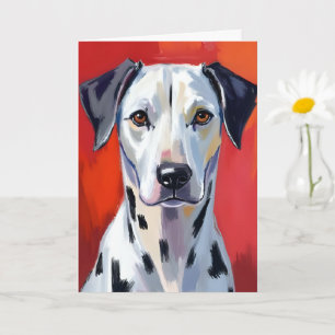 Carte Chien de compagnie Dalmatien peinture