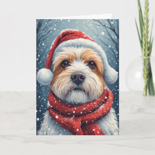 Carte Chien de décoration de Noël