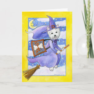 Carte Chien de Halloween Westie