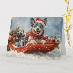 Carte Chien de Heeler Bleu dans la corniche laissez-le n