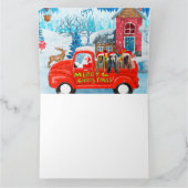 Carte Chien de Hounds afghan dans la livraison de Noël C (Intérieur)