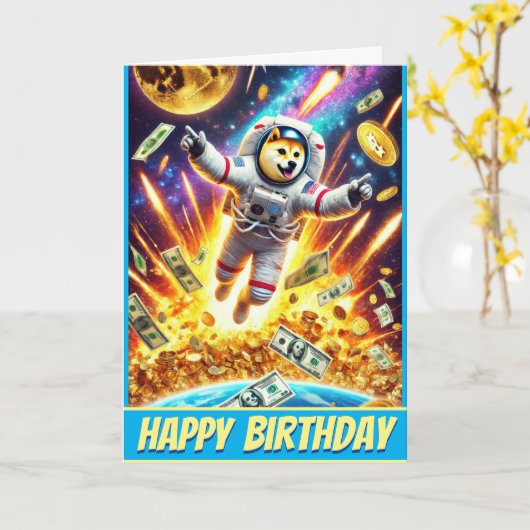 Carte Chien de la lune : explosion de cristaux (Fleur jaune)