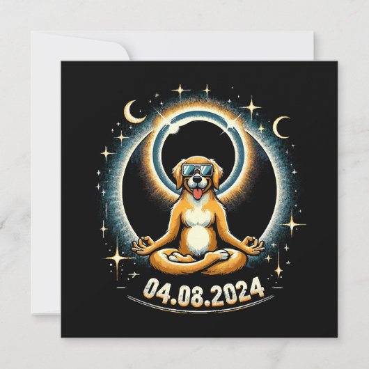 Carte Chien de l'éclipse solaire 2024 (Devant)