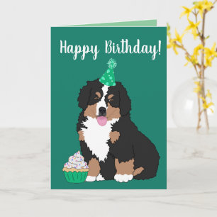 Carte Chien de montagne bernois Chiot Anniversaire