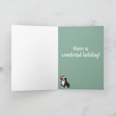 Carte Chien de montagne bernois de Noël (Intérieur)