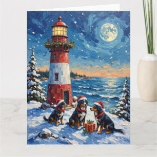 Carte Chien de montagne de Berne Noël Phare Vacances