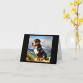 Carte Chien de montagne suisse (Fleur jaune)