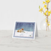 Carte Chien de neige (Fleur jaune)