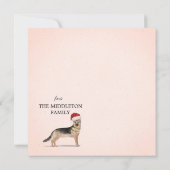 Carte Chien de Noël Allemand Berger Salutation (Dos)