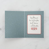 Carte Chien de Noël dans les flocons de neige (Intérieur)