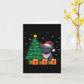 Carte Chien de Noël de Chien de Chien de Chien de Noël (Fleur jaune)