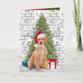 Carte Chien de Noël et Arbre (Devant)