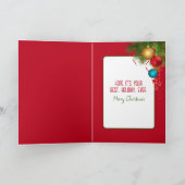 Carte Chien de Noël et Kitten (Intérieur)