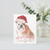 Carte Chien de Noël Joyeux animal de compagnie (Debout devant)