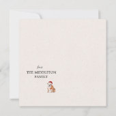 Carte Chien de Noël Joyeux salut de Noël (Dos)